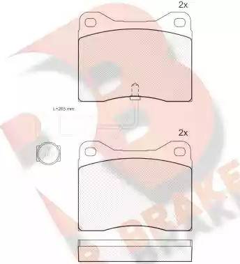 R Brake RB0528 - Kit de plaquettes de frein, frein à disque cwaw.fr