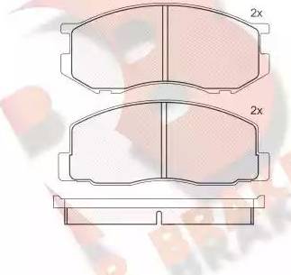 R Brake RB0523 - Kit de plaquettes de frein, frein à disque cwaw.fr