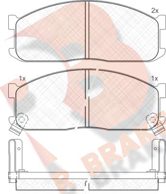 R Brake RB0690 - Kit de plaquettes de frein, frein à disque cwaw.fr