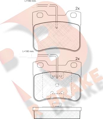 R Brake RB0691 - Kit de plaquettes de frein, frein à disque cwaw.fr