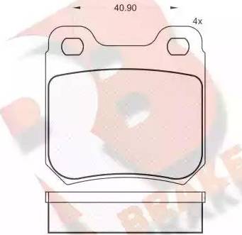 R Brake RB0693 - Kit de plaquettes de frein, frein à disque cwaw.fr