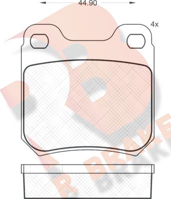 R Brake RB0692 - Kit de plaquettes de frein, frein à disque cwaw.fr