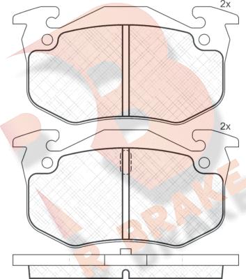 R Brake RB0649 - Kit de plaquettes de frein, frein à disque cwaw.fr