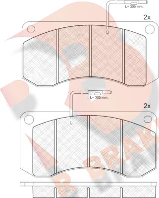 R Brake RB0659 - Kit de plaquettes de frein, frein à disque cwaw.fr