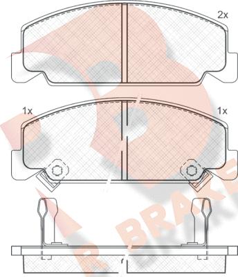 R Brake RB0609 - Kit de plaquettes de frein, frein à disque cwaw.fr