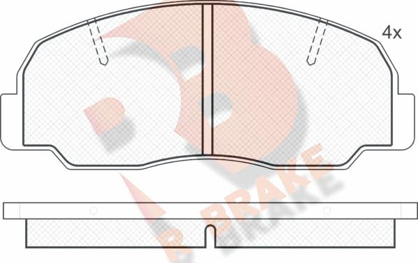 R Brake RB0604 - Kit de plaquettes de frein, frein à disque cwaw.fr