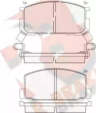 R Brake RB0605 - Kit de plaquettes de frein, frein à disque cwaw.fr