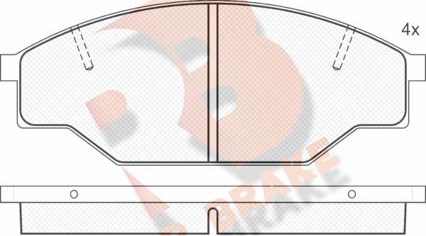 R Brake RB0614 - Kit de plaquettes de frein, frein à disque cwaw.fr