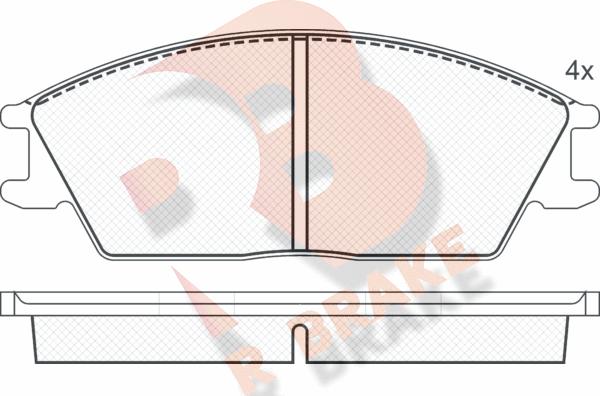 R Brake RB0616 - Kit de plaquettes de frein, frein à disque cwaw.fr