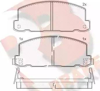 R Brake RB0610 - Kit de plaquettes de frein, frein à disque cwaw.fr