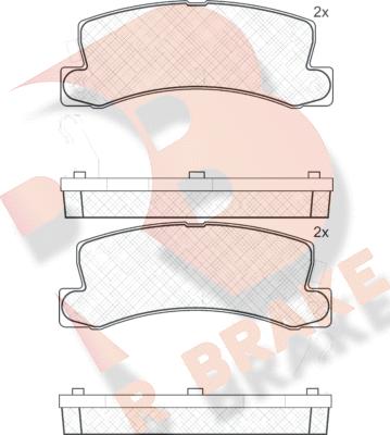 R Brake RB0612 - Kit de plaquettes de frein, frein à disque cwaw.fr