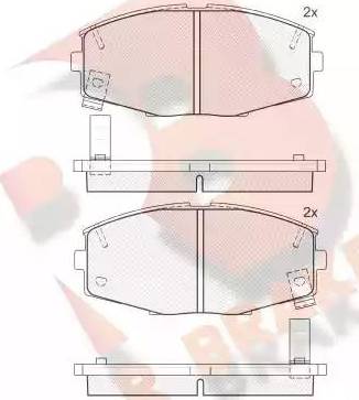 R Brake RB0617 - Kit de plaquettes de frein, frein à disque cwaw.fr