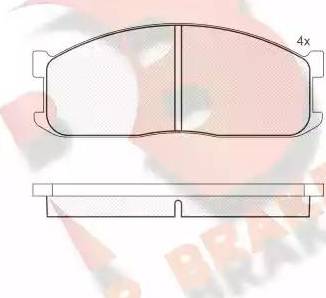 R Brake RB0687 - Kit de plaquettes de frein, frein à disque cwaw.fr