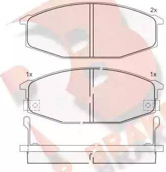 R Brake RB0637 - Kit de plaquettes de frein, frein à disque cwaw.fr