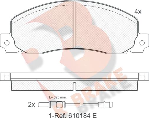 R Brake RB0620 - Kit de plaquettes de frein, frein à disque cwaw.fr