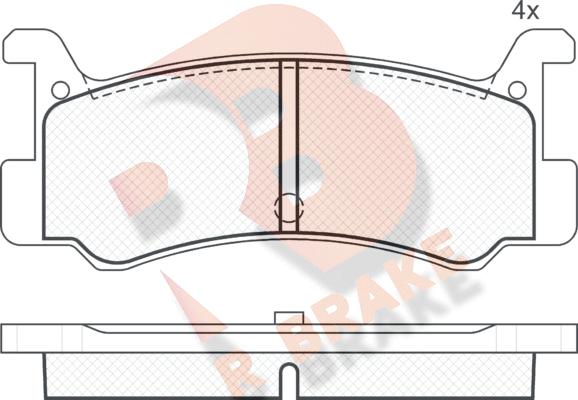 R Brake RB0621 - Kit de plaquettes de frein, frein à disque cwaw.fr