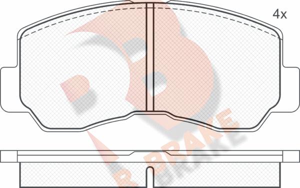 R Brake RB0623 - Kit de plaquettes de frein, frein à disque cwaw.fr