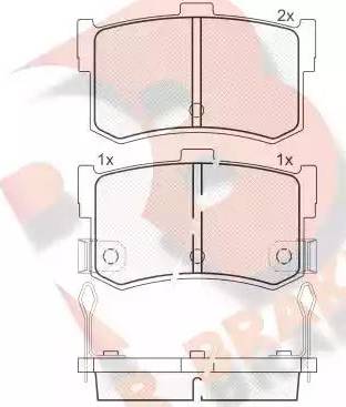 R Brake RB0677 - Kit de plaquettes de frein, frein à disque cwaw.fr