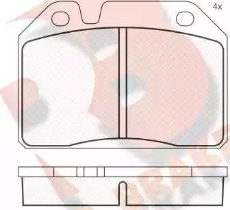 R Brake RB0091 - Kit de plaquettes de frein, frein à disque cwaw.fr