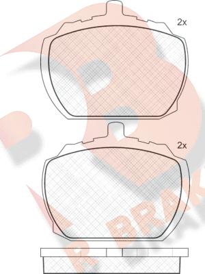 R Brake RB0092 - Kit de plaquettes de frein, frein à disque cwaw.fr