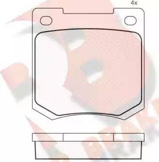 R Brake RB0044 - Kit de plaquettes de frein, frein à disque cwaw.fr