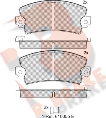 R Brake RB0060 - Kit de plaquettes de frein, frein à disque cwaw.fr