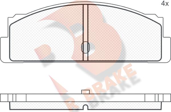 R Brake RB0067 - Kit de plaquettes de frein, frein à disque cwaw.fr