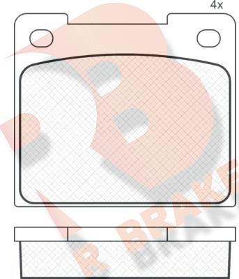 R Brake RB0033 - Kit de plaquettes de frein, frein à disque cwaw.fr