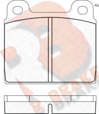 R Brake RB0020 - Kit de plaquettes de frein, frein à disque cwaw.fr