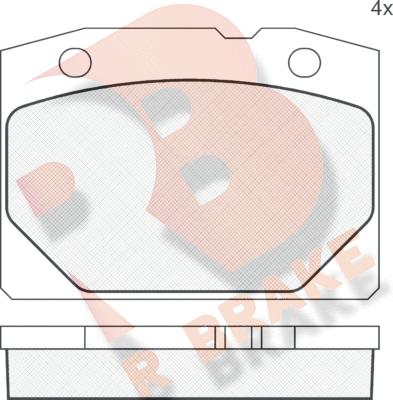 R Brake RB0155 - Kit de plaquettes de frein, frein à disque cwaw.fr