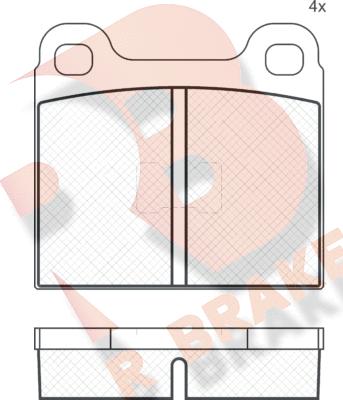 R Brake RB0169 - Kit de plaquettes de frein, frein à disque cwaw.fr