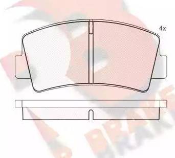 R Brake RB0106 - Kit de plaquettes de frein, frein à disque cwaw.fr