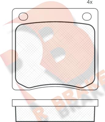 R Brake RB0113 - Kit de plaquettes de frein, frein à disque cwaw.fr