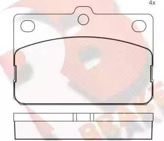 R Brake RB0185 - Kit de plaquettes de frein, frein à disque cwaw.fr