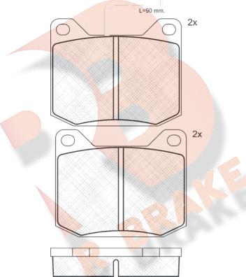 R Brake RB0120 - Kit de plaquettes de frein, frein à disque cwaw.fr