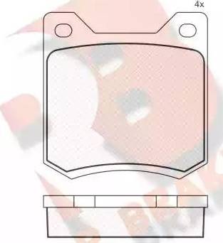 R Brake RB0122 - Kit de plaquettes de frein, frein à disque cwaw.fr