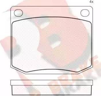 R Brake RB0176 - Kit de plaquettes de frein, frein à disque cwaw.fr