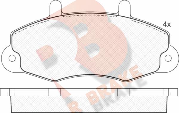 R Brake RB0896 - Kit de plaquettes de frein, frein à disque cwaw.fr