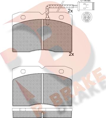 R Brake RB0892 - Kit de plaquettes de frein, frein à disque cwaw.fr