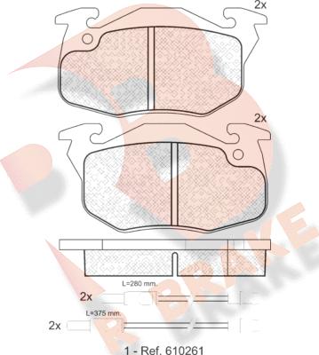 R Brake RB0864 - Kit de plaquettes de frein, frein à disque cwaw.fr