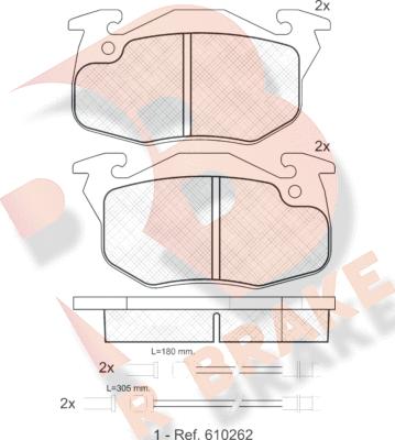 R Brake RB0866 - Kit de plaquettes de frein, frein à disque cwaw.fr