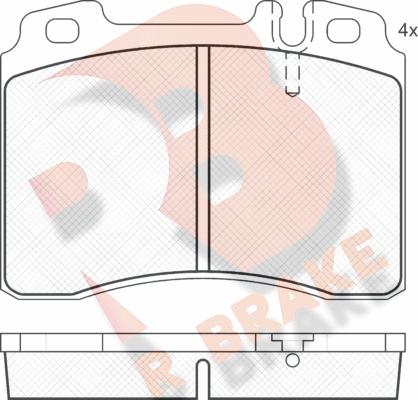 R Brake RB0861-200 - Kit de plaquettes de frein, frein à disque cwaw.fr