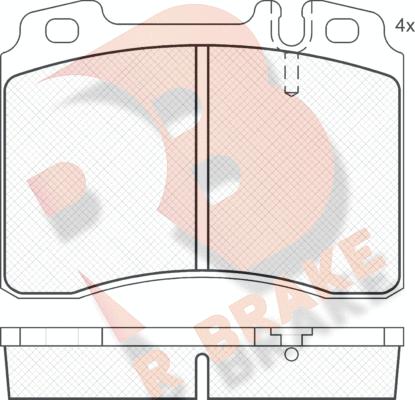 R Brake RB0861 - Kit de plaquettes de frein, frein à disque cwaw.fr