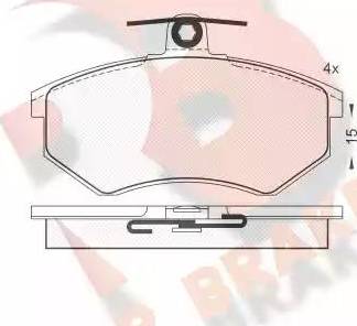 R Brake RB0809 - Kit de plaquettes de frein, frein à disque cwaw.fr