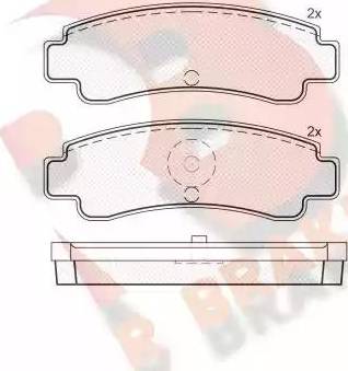 R Brake RB0805 - Kit de plaquettes de frein, frein à disque cwaw.fr