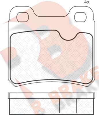 R Brake RB0807 - Kit de plaquettes de frein, frein à disque cwaw.fr