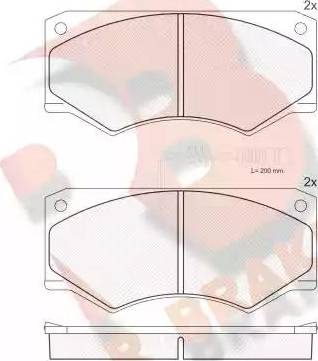 R Brake RB0814 - Kit de plaquettes de frein, frein à disque cwaw.fr