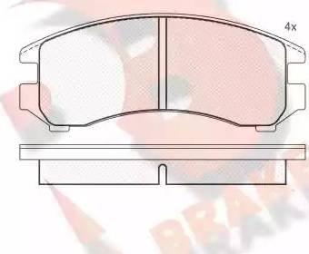 R Brake RB0810-204 - Kit de plaquettes de frein, frein à disque cwaw.fr