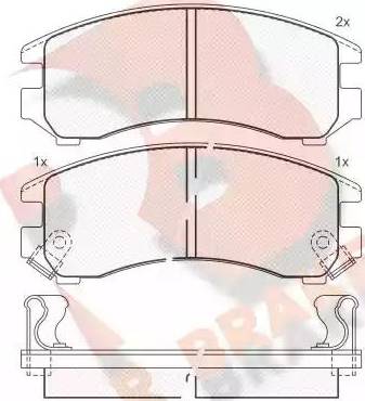 R Brake RB0810 - Kit de plaquettes de frein, frein à disque cwaw.fr