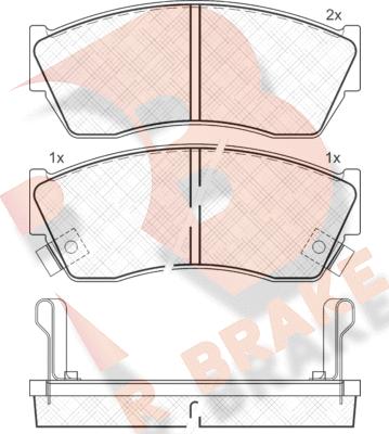 R Brake RB0811 - Kit de plaquettes de frein, frein à disque cwaw.fr